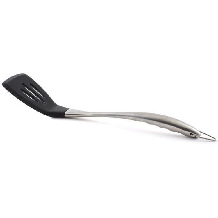 Silicone Offset Slotted Turner/Spatula with Stainless Steel Handle