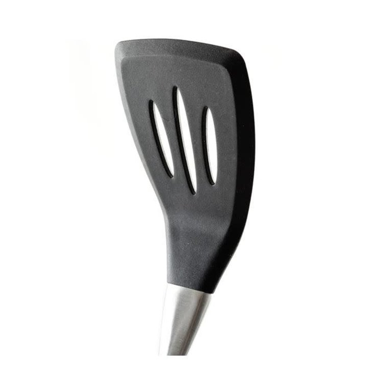 Silicone Offset Slotted Turner/Spatula with Stainless Steel Handle