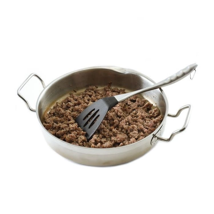 Silicone Offset Slotted Turner/Spatula with Stainless Steel Handle