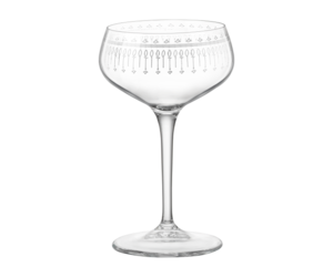 cocktail glass, 8oz art deco etched - Whisk
