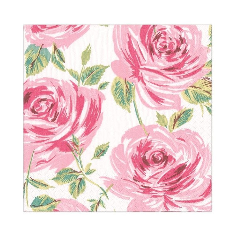 cocktail napkins, pink roses Whisk