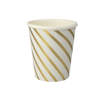Gold Swirl Paper Cups, set of 8