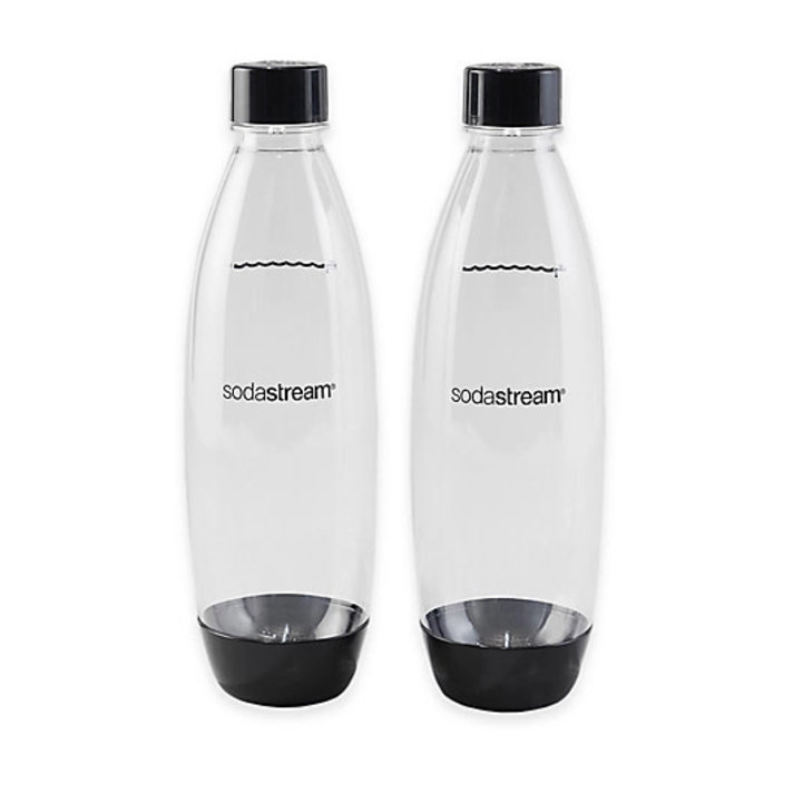 sodastream bottles s/2, 1L dishwasher safe slim black - Whisk