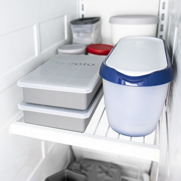 Tovolo Oyster Grey Tovolo Ice Cube Tray with Lid