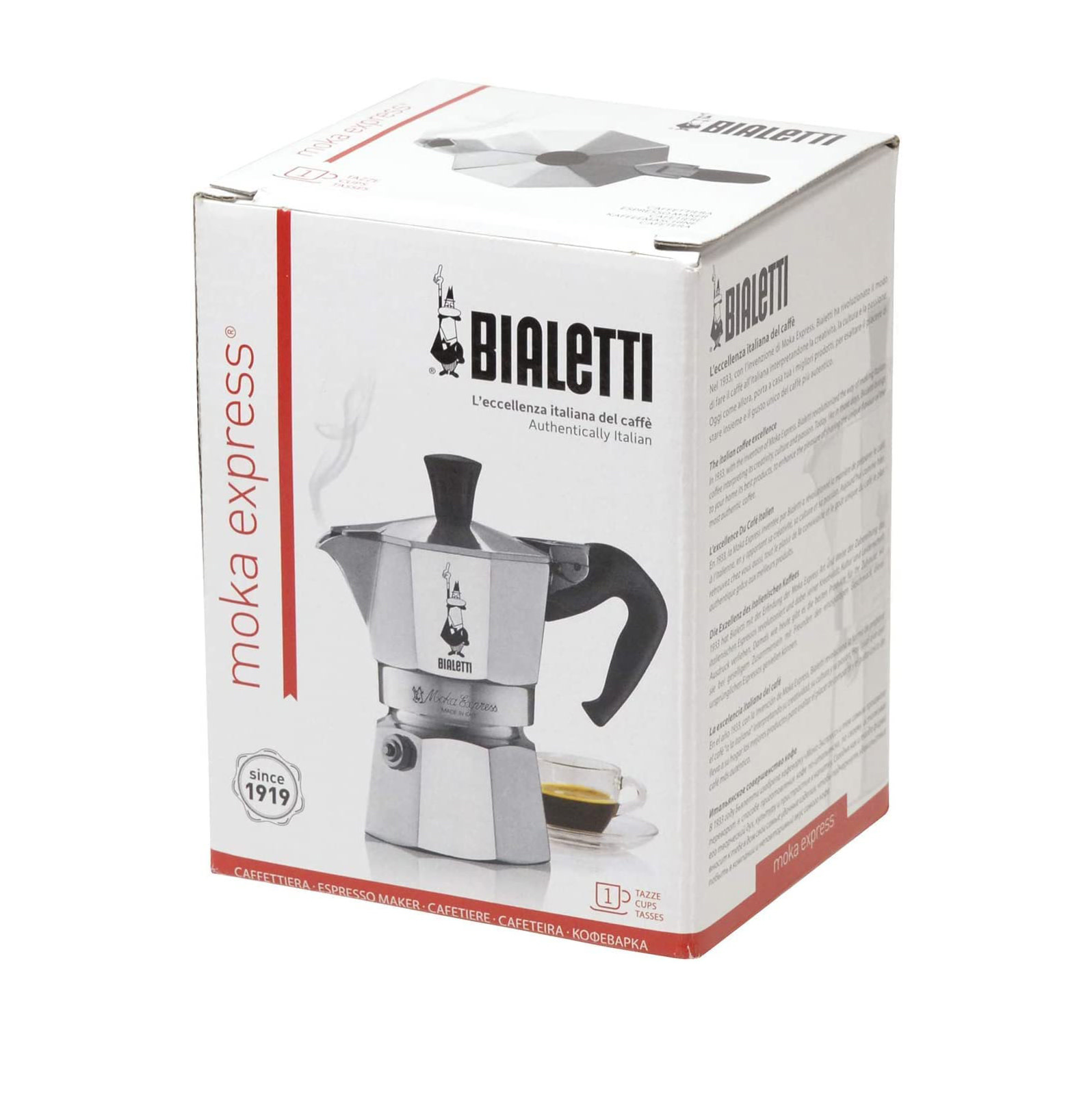 Bialetti Moka 1-Cup Stovetop Espresso Maker
