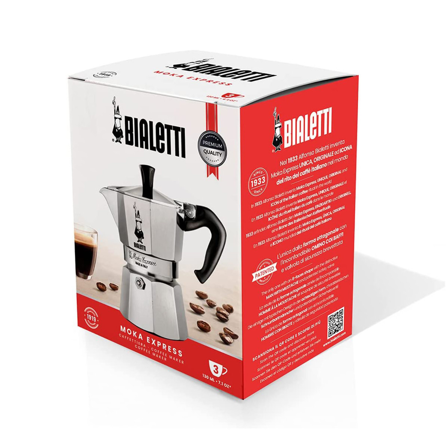 Bialetti 3 Cup Moka Stovetop Espresso Maker 