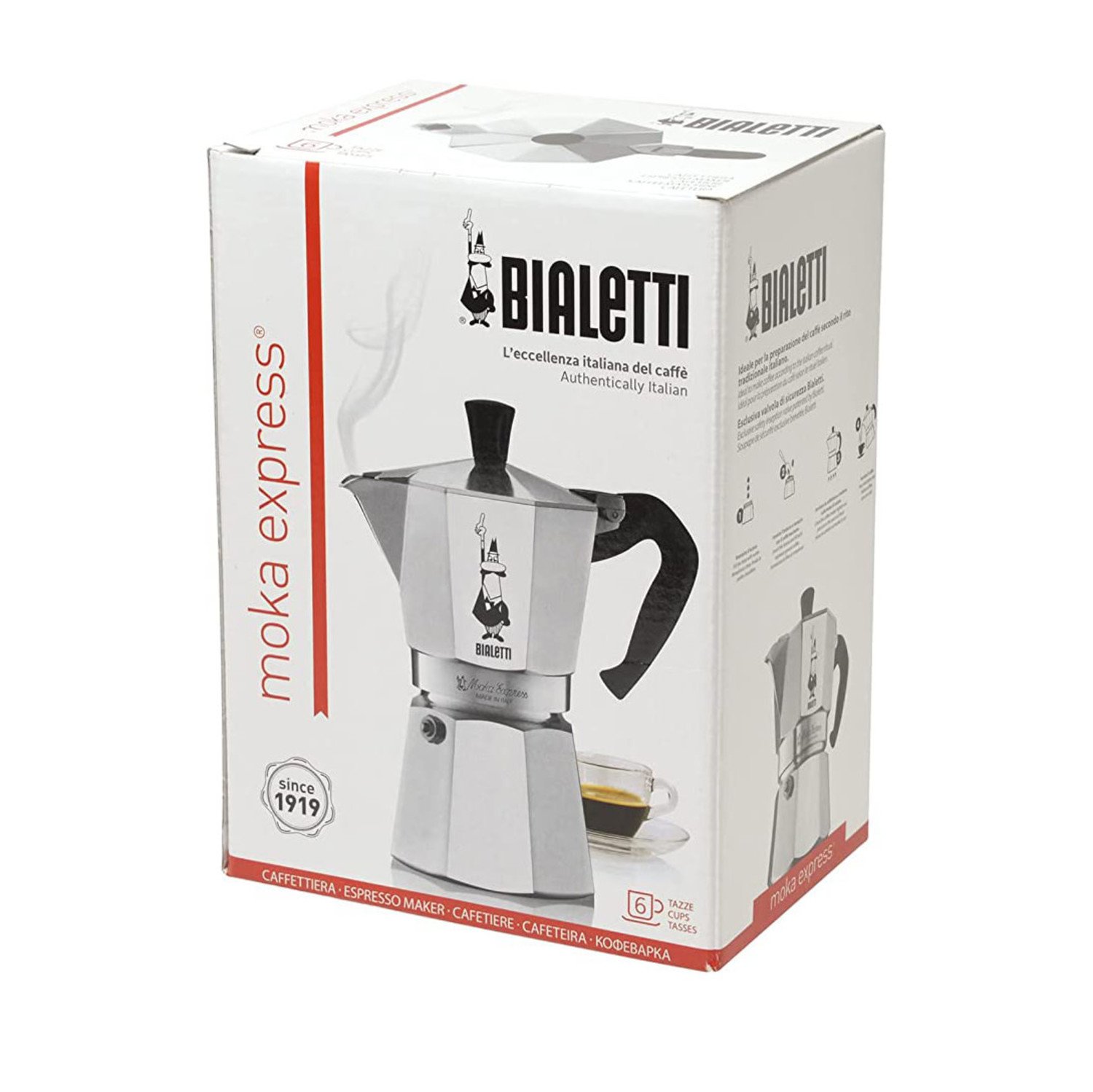 Arsenal Adición Específico Bialetti Moka Express 6 cup Espresso Maker - Whisk