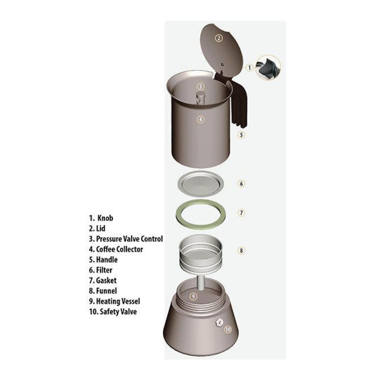 6-Cup Stainless Steel Coffee Maker