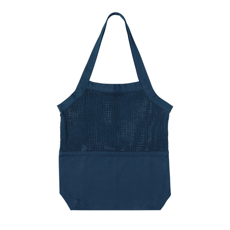 Midnight Blue Woven Mesh Market Tote