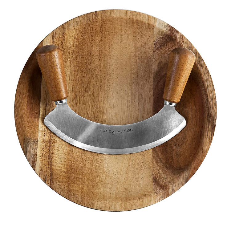 Mezzaluna with Acacia Chopping Board