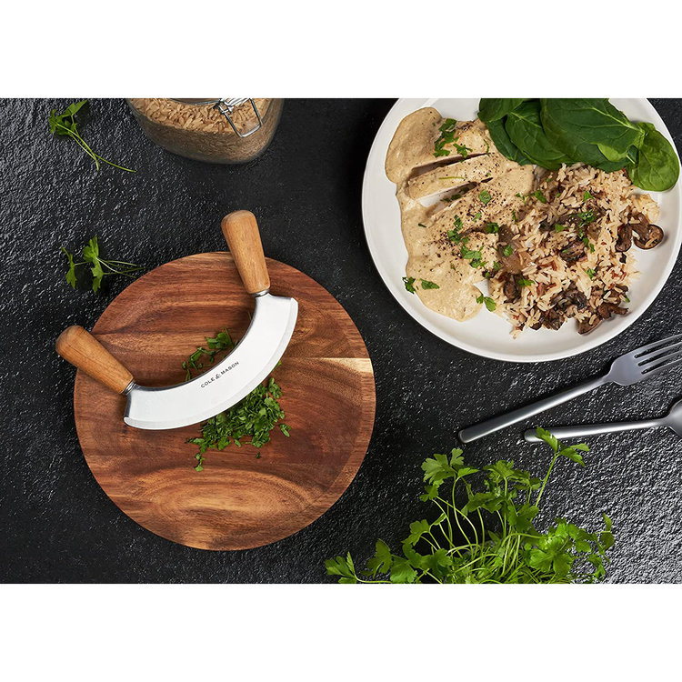 Mezzaluna with Acacia Chopping Board
