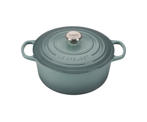 Staub 5.75 quart Turquoise Oval Dutch Oven with Rooster Knob - Whisk