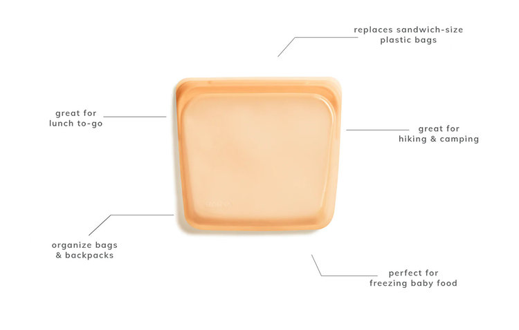 Stasher Pink Stasher Sandwich Storage Bag