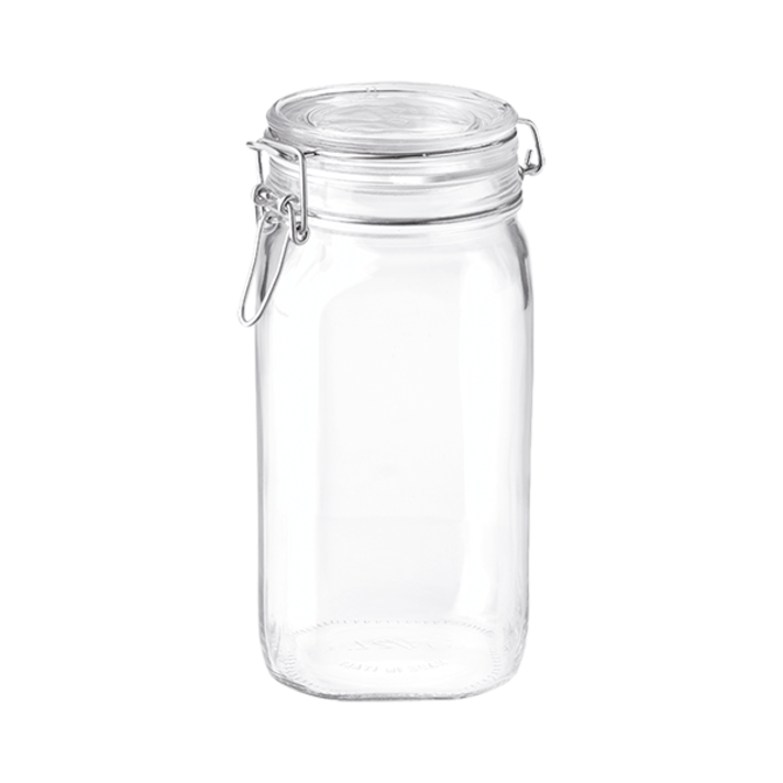 Set of 3 Glass Jar with Lid 1 Liter, Airtight Glass Turkey