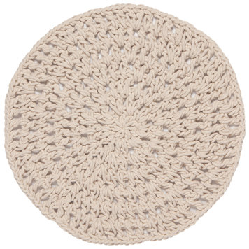 Heavy Round Woven Natural Placemat