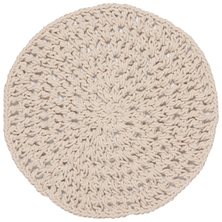 Heavy Round Woven Natural Placemat