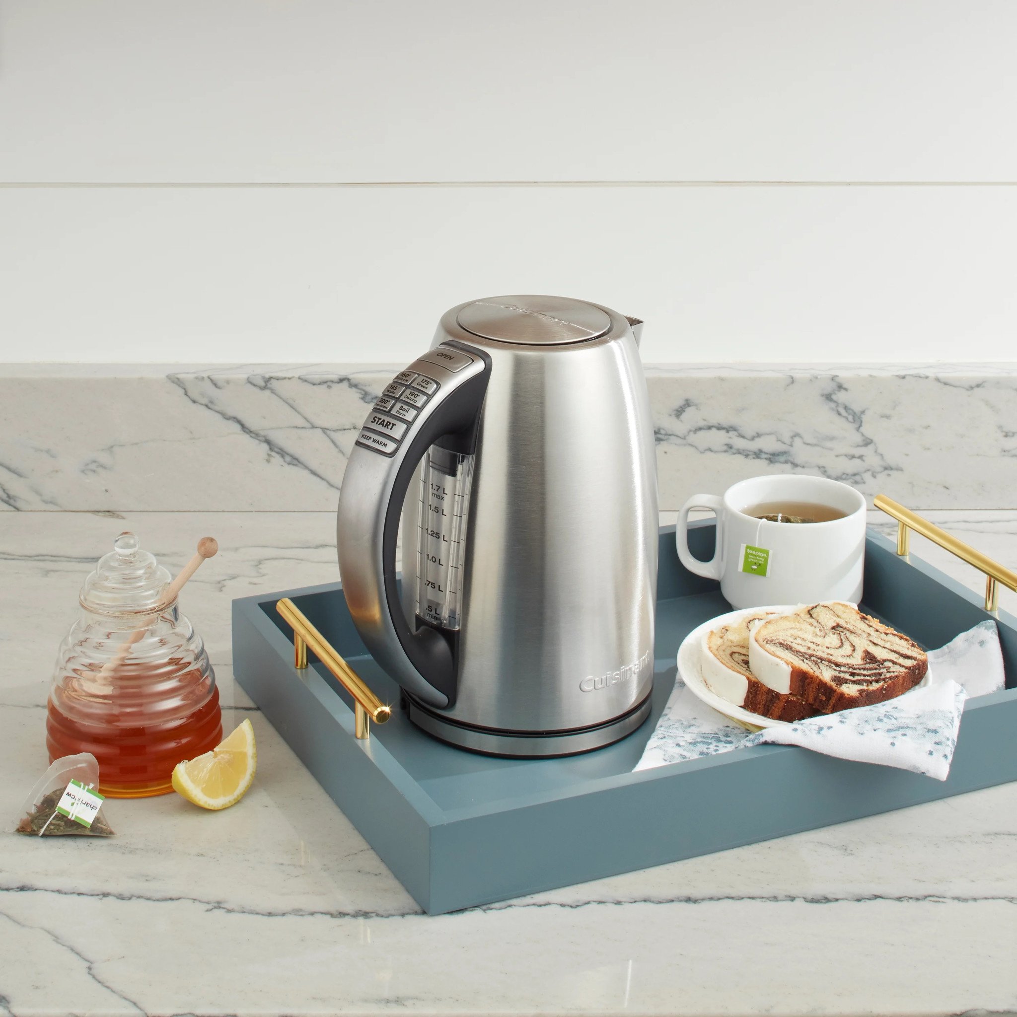 electric kettle, glass & white - Whisk