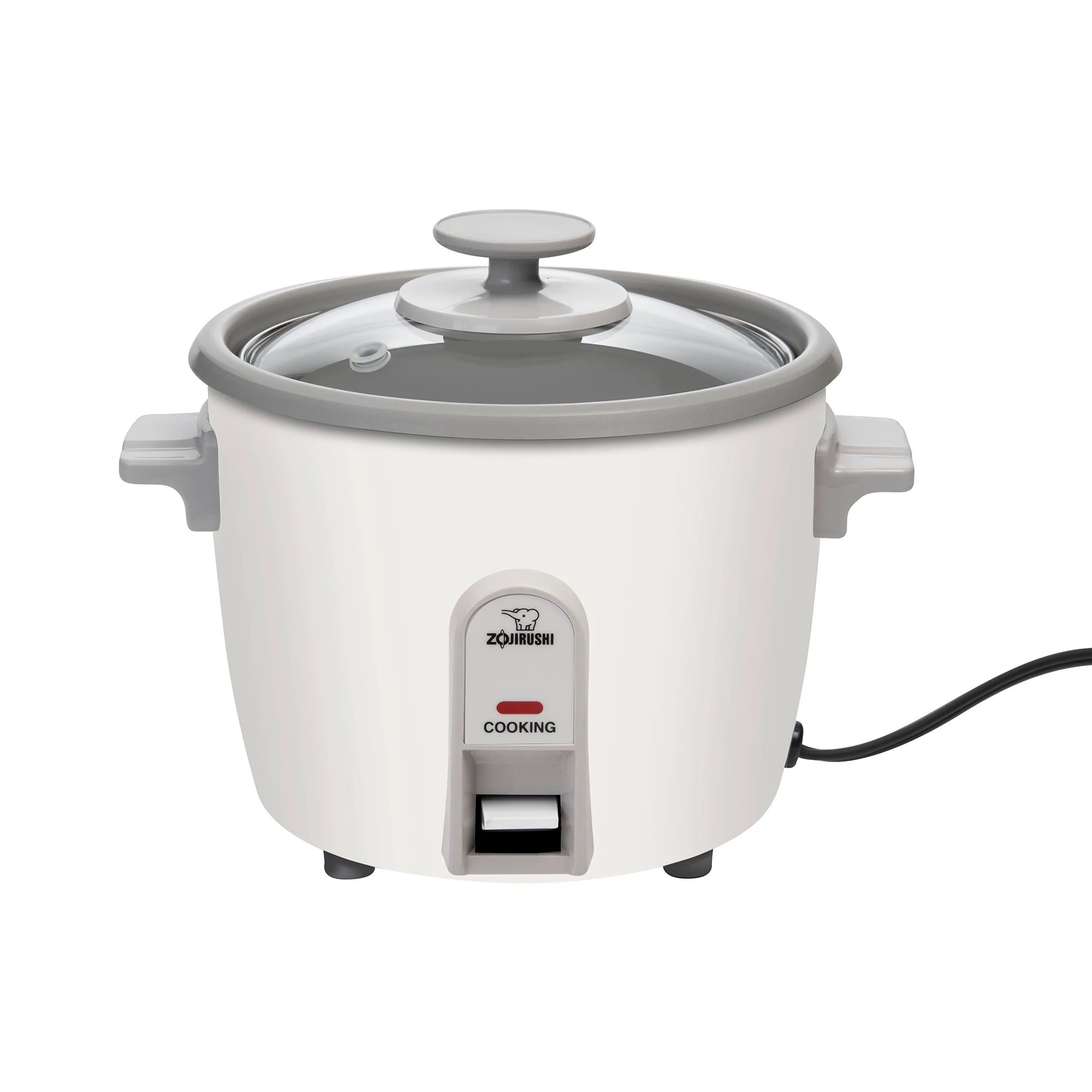 3-Cup Electric Rice Cooker With Keep-Warm Function, White