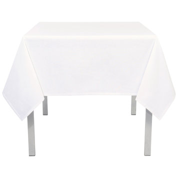 60x90" White Cotton Tablecloth