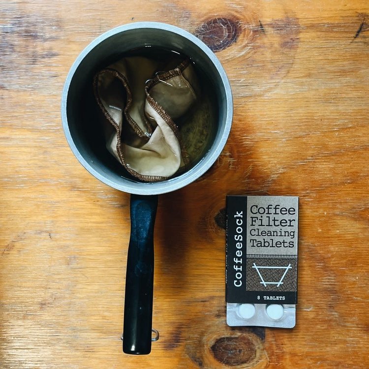 CoffeeSock Cloth Filter Cleaning Tablets, set of 8