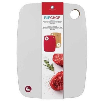 11x15" Flip Chop Wood & White Plastic Cutting Board