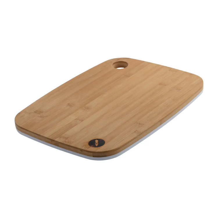 11x15" Flip Chop Wood & White Plastic Cutting Board