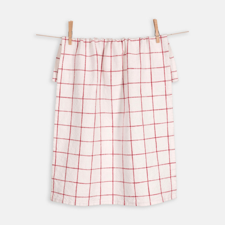 Cherry Grid Dishtowel