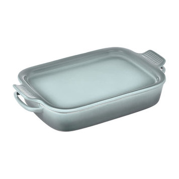 Le Creuset 3 quart Sea Salt Baking Dish with Platter Lid