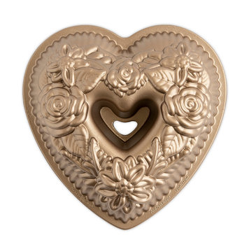 Nordic Ware 6 cup Floral Heart Bundt Pan