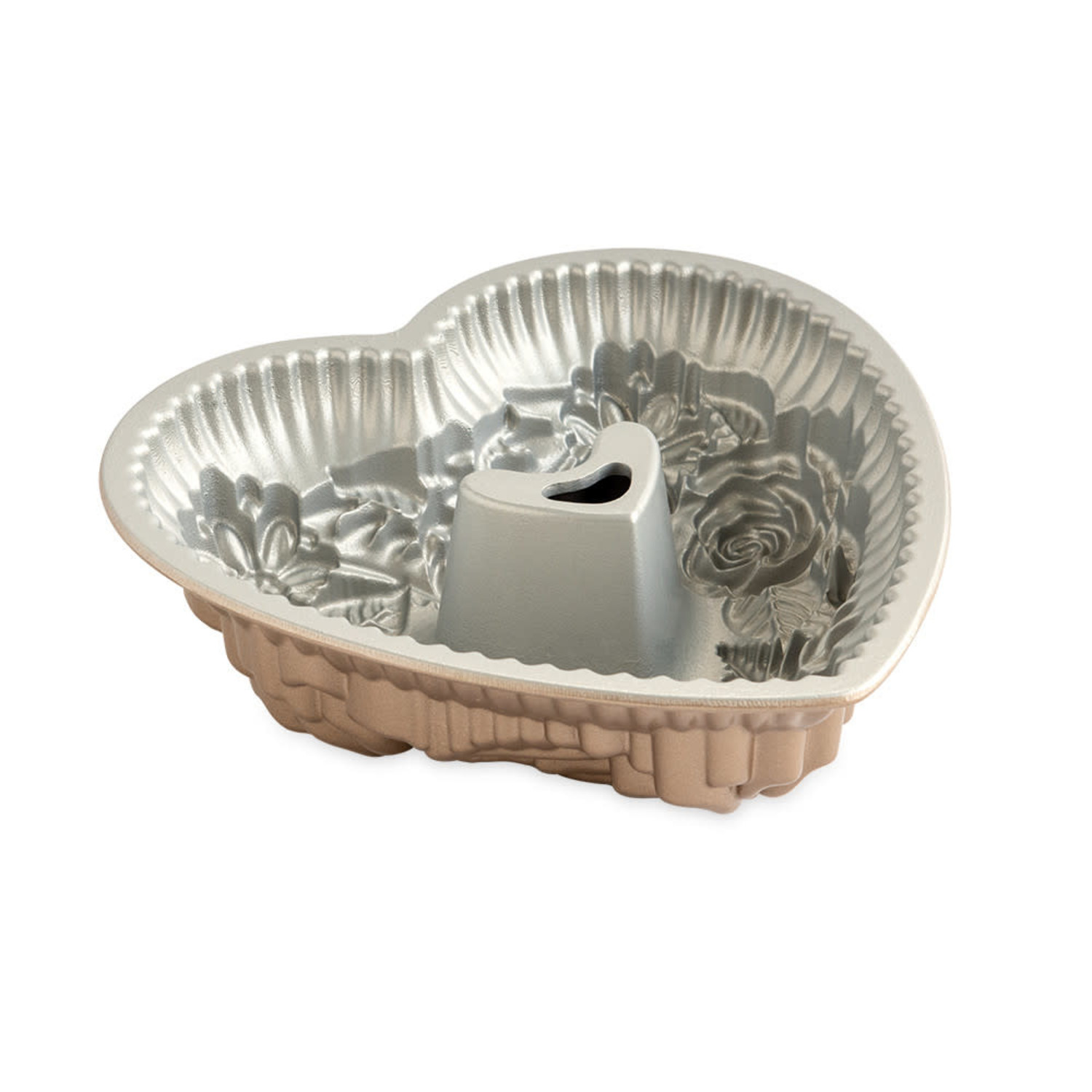 Nordic Ware Nonstick Cast Aluminum Tiered Heart Bundt Cake Pan 12 Cup 3D  Cake Jell-o Mold Cake Pan 