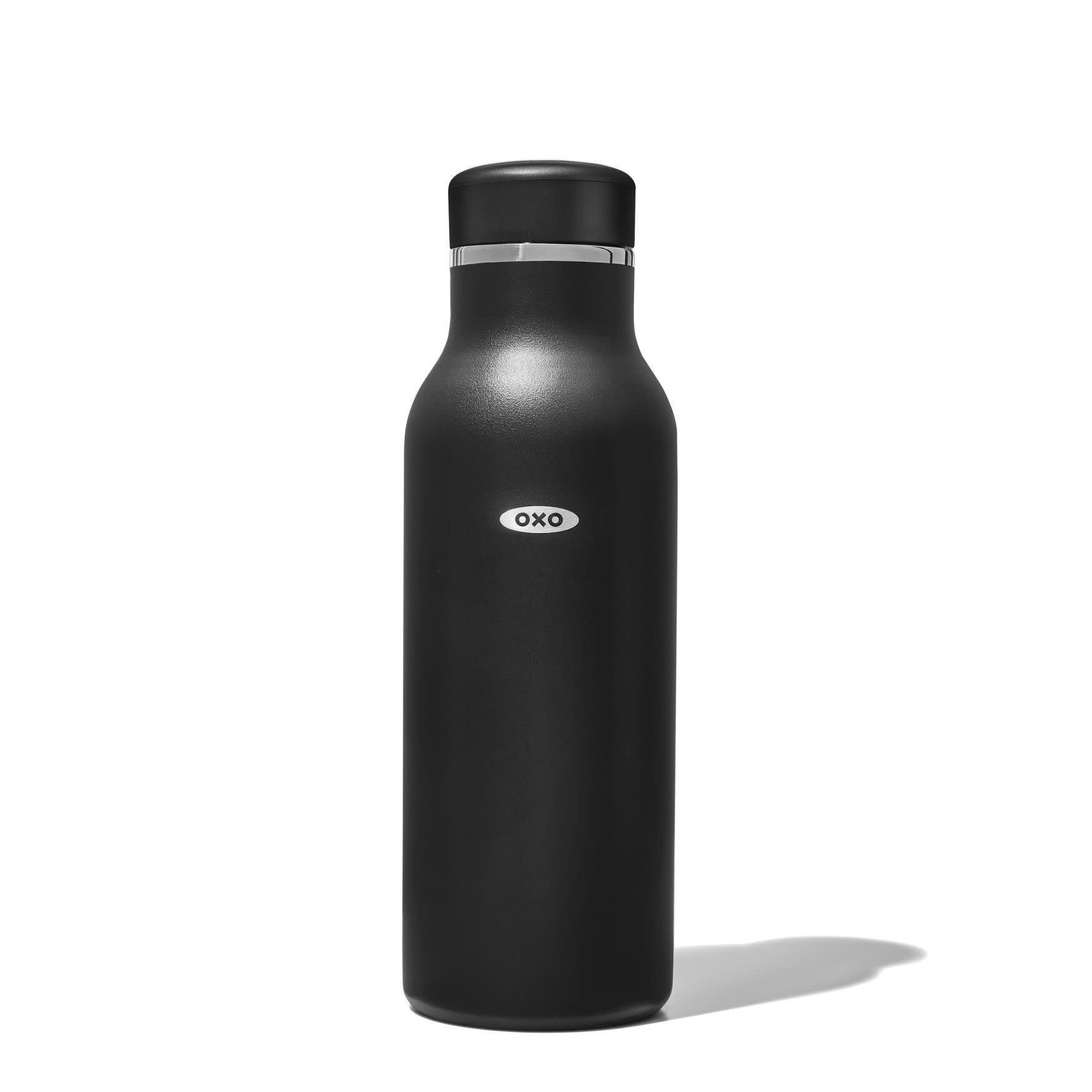 ThermoFlask 24 oz Insulated Stainless Steel Straw Tumbler, Onyx