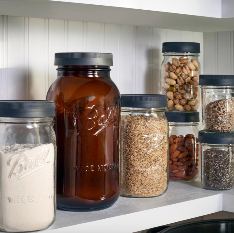 Regular Mouth Leak-Proof Plastic Lids, set of 6