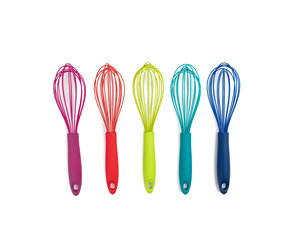 5 Pcs Colorful Kitchen Mini Silicone Whisks - Mini Whisk Stainless