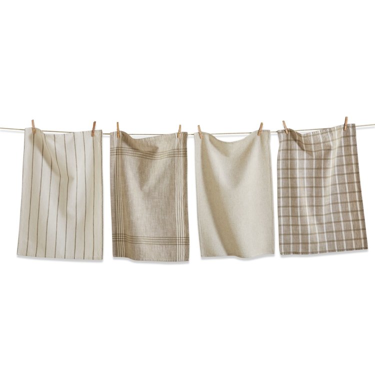 Canyon White Dishtowels, set of 4