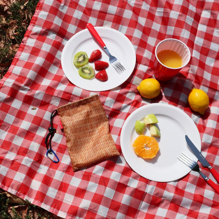 76"x53" Red Gingham Picnic Blanket