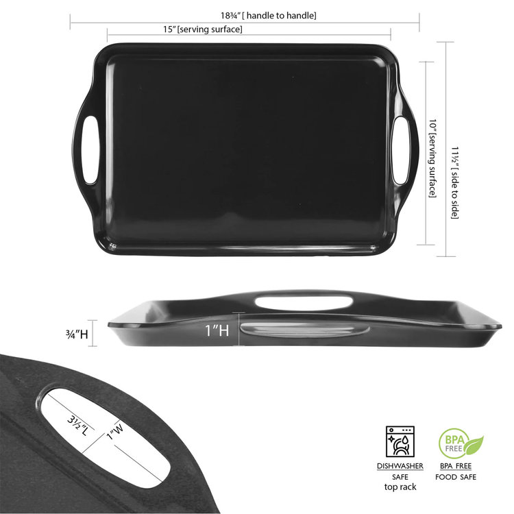 18.75x11.25" Red Melamine Tray