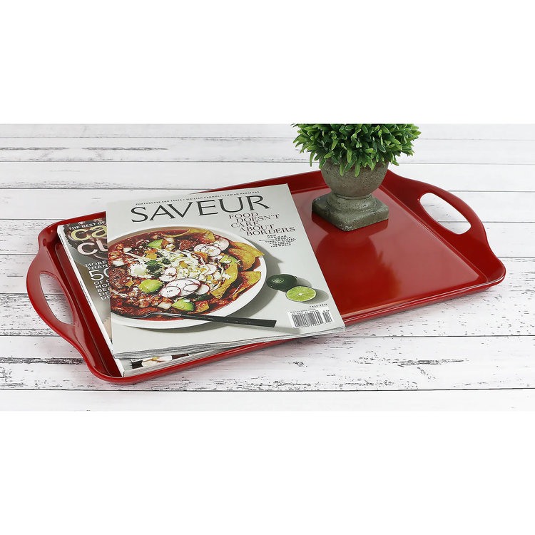 18.75x11.25" Red Melamine Tray