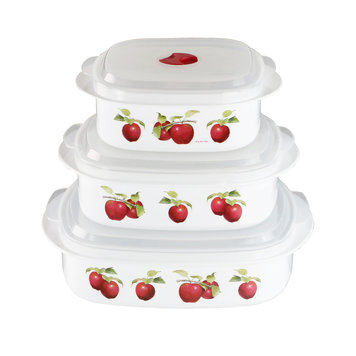 Apples (Microwave Safe) Tupperware, set of 3
