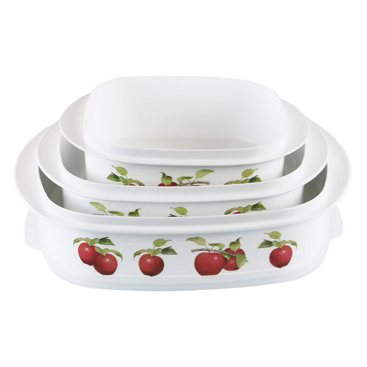 Apples (Microwave Safe) Tupperware, set of 3