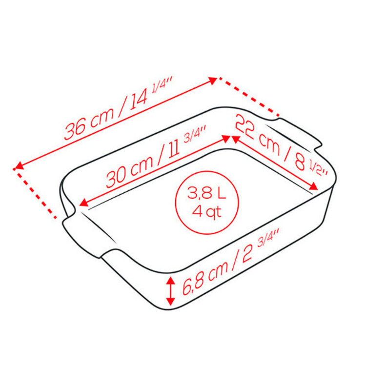 Peugeot 14.25x9" Satin Black Baking Dish