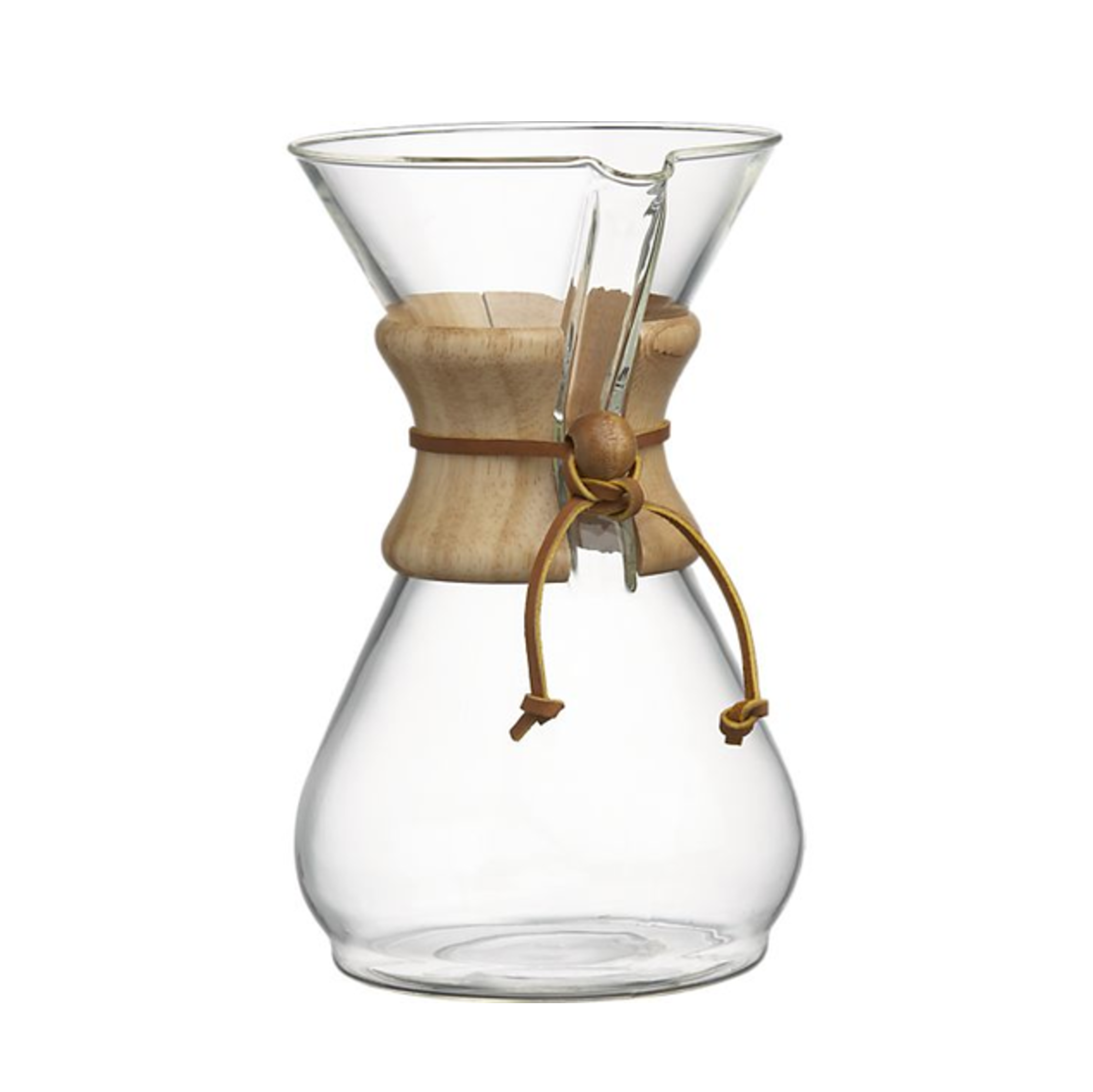 Chemex Glass Pour-over Coffee Maker, 6 Cup or 8 Cup