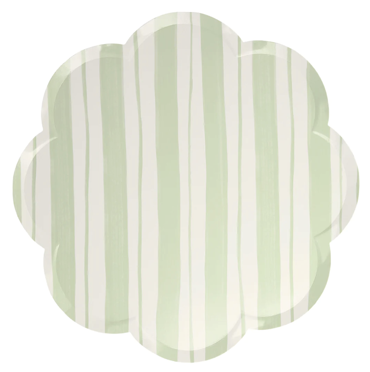Ticking Stripe Dinner Plates, set of 8