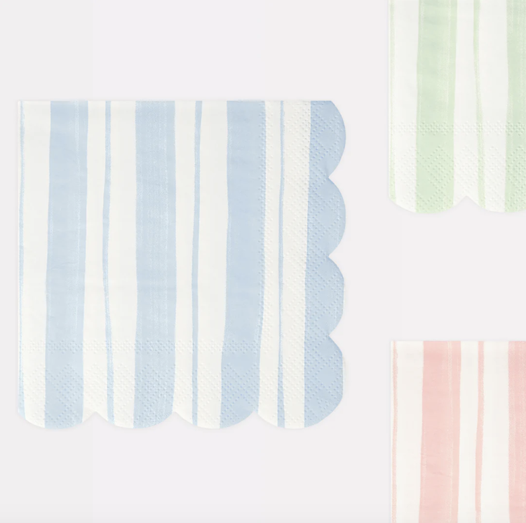 Ticking Stripe Lunch Napkins, set of 16