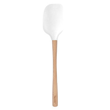 Tovolo White Silicone Spatula with Wood Handle