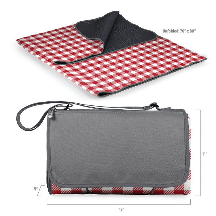 Picnic Time Red Gingham 70x80" Picnic Blanket