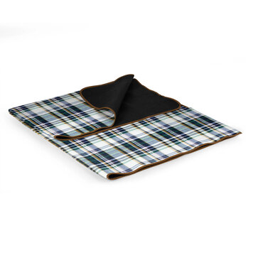 Picnic Time 59x51" Grey Plaid Picnic Blanket