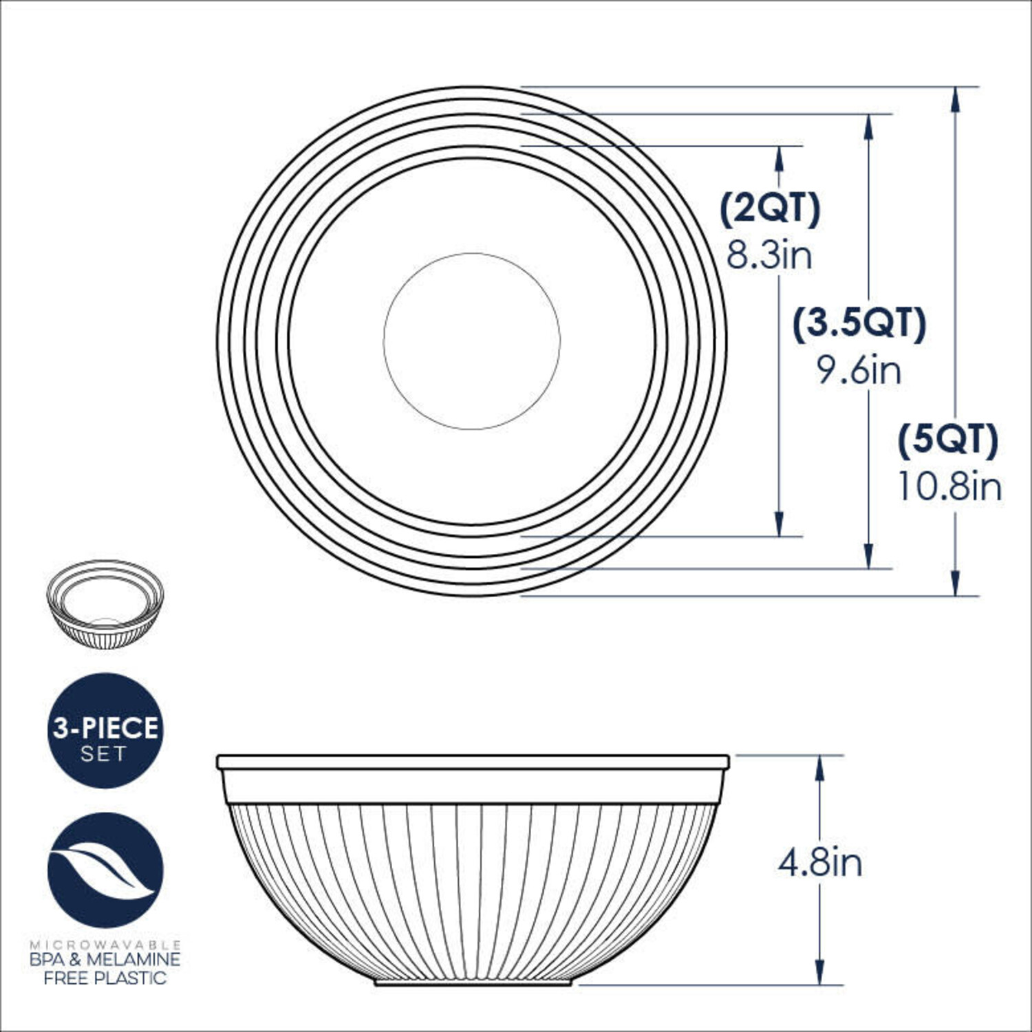Microwavable Mixing Bowls
