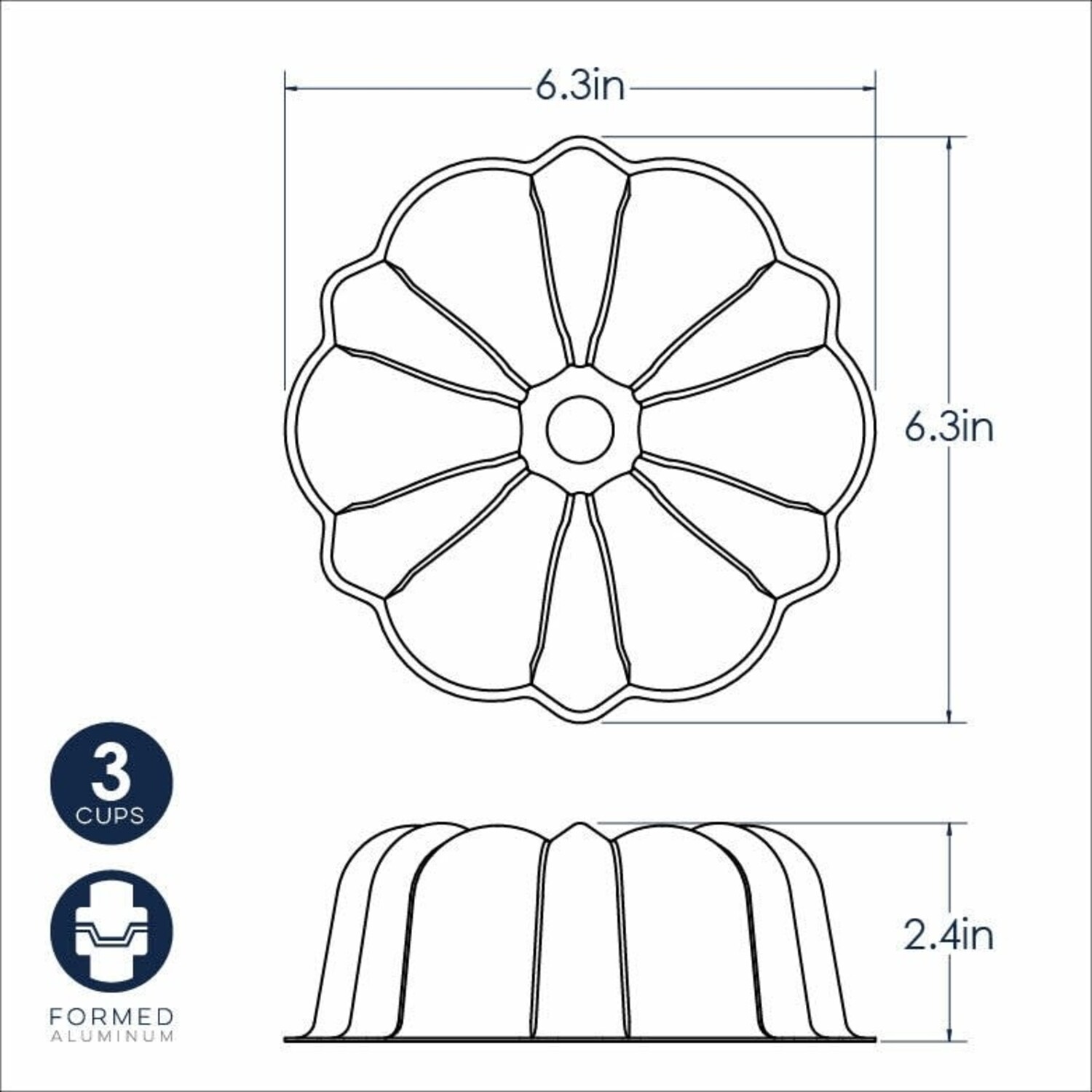 Nordic Ware Formed Bundt Pan, Sea Glass, 12 Cup