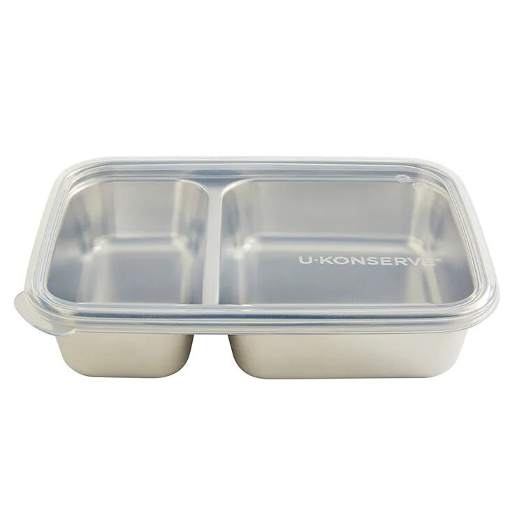 Divided Bento with Clear Silicone Lid