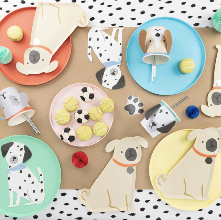 Puppy Paper cups, set of 8